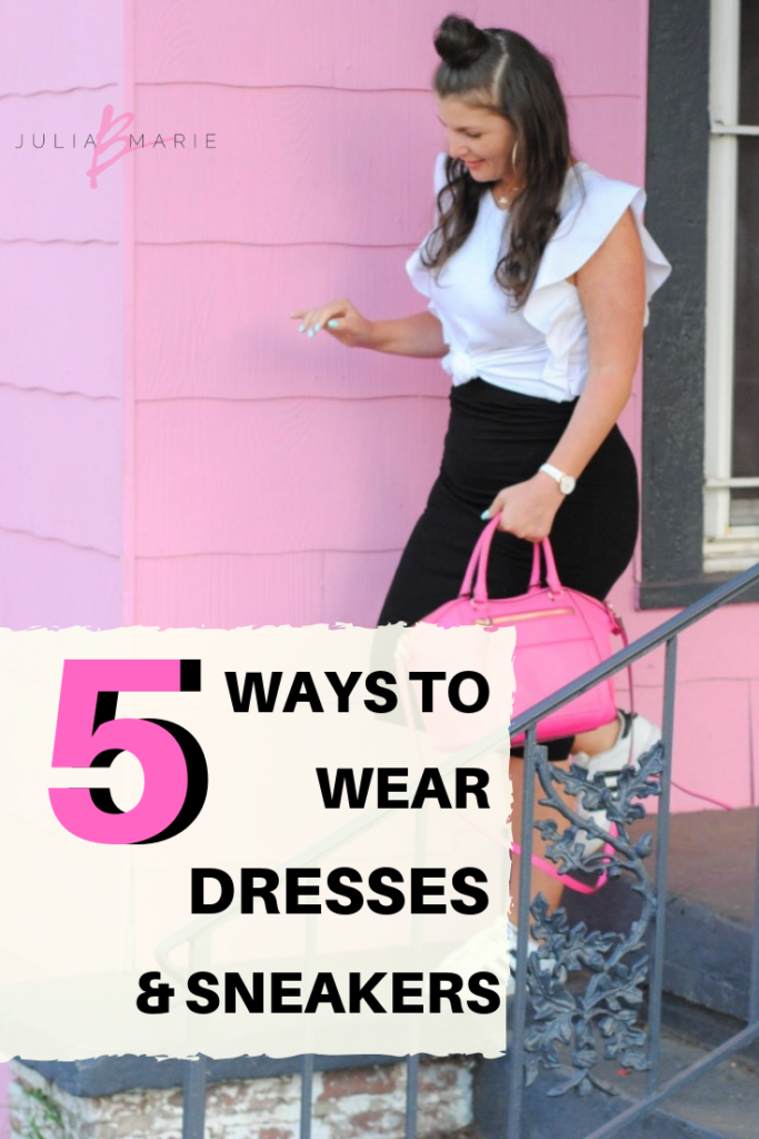 CASUAL SUMMER OUTFIT: 5 WAYS TO WEAR SNEAKERS WITH DRESSES. SEE ALL 5 LOOKS HERE: http://www.juliamarieb.com/2019/07/25/video:-5-ways-to-wear-sneakers-with-dresses-rule-of-5/ @julia.marie.b