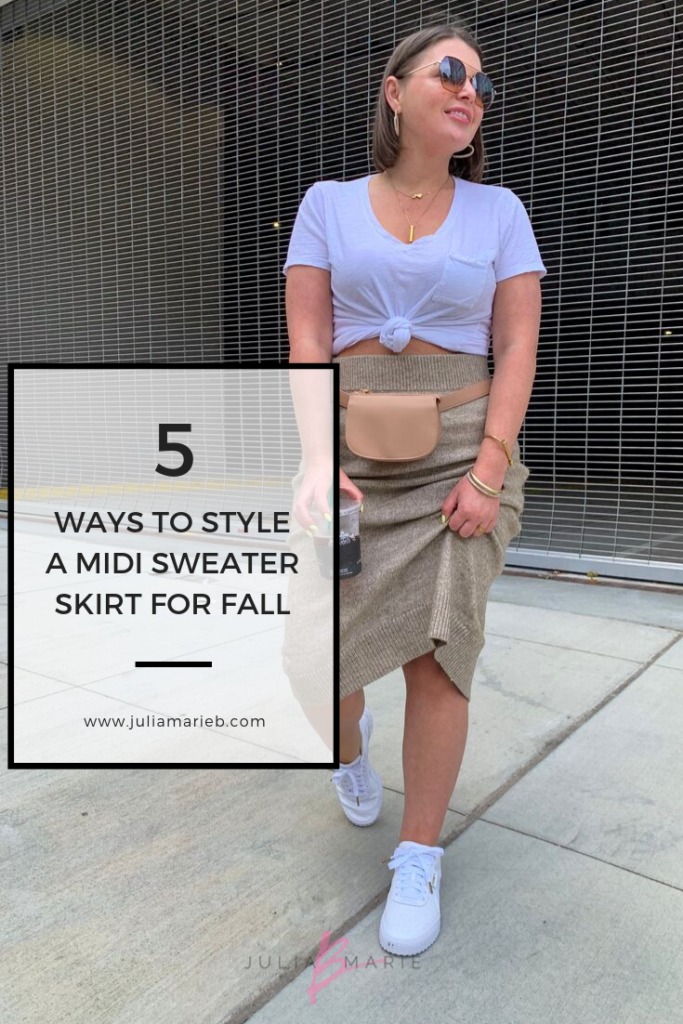 5 WAYS TO WEAR A SWEATER SKIRT | OUTFIT DETAILS + 5 LOOKS HERE: http://www.juliamarieb.com/2019/09/26/rule-of-5:-5-ways-to-wear-a-sweater-skirt/  @julia.marie.b