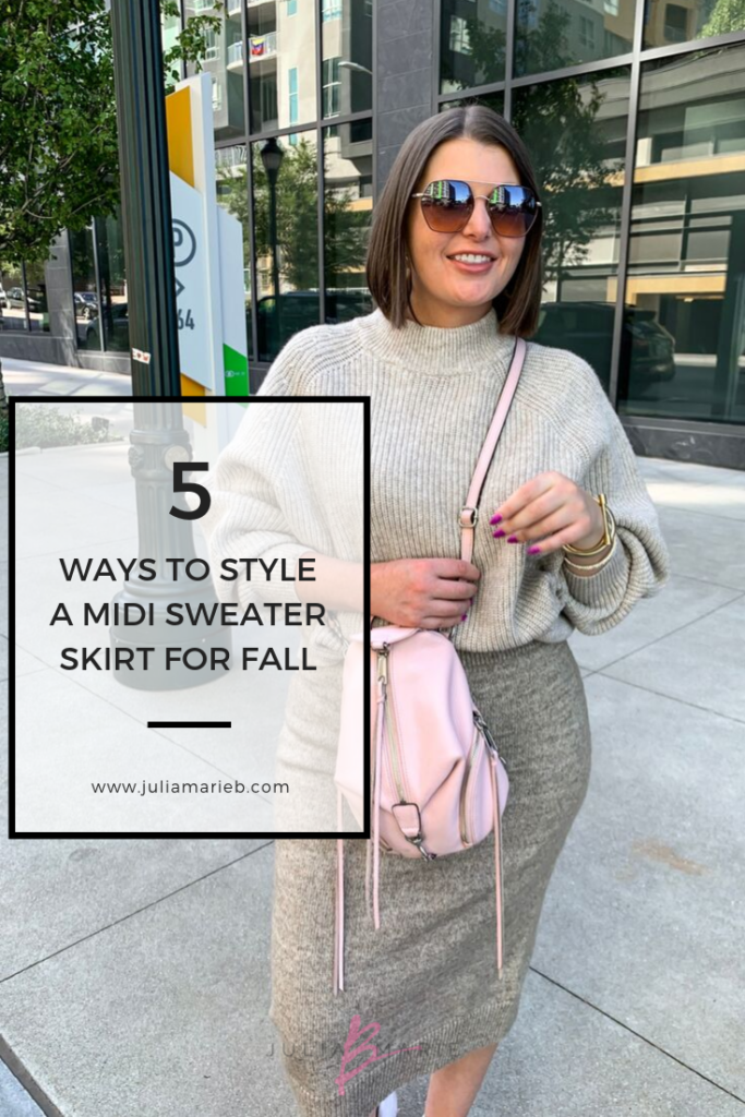 5 WAYS TO WEAR A SWEATER SKIRT | OUTFIT DETAILS + 5 LOOKS HERE: http://www.juliamarieb.com/2019/09/26/rule-of-5:-5-ways-to-wear-a-sweater-skirt/ @julia.marie.b