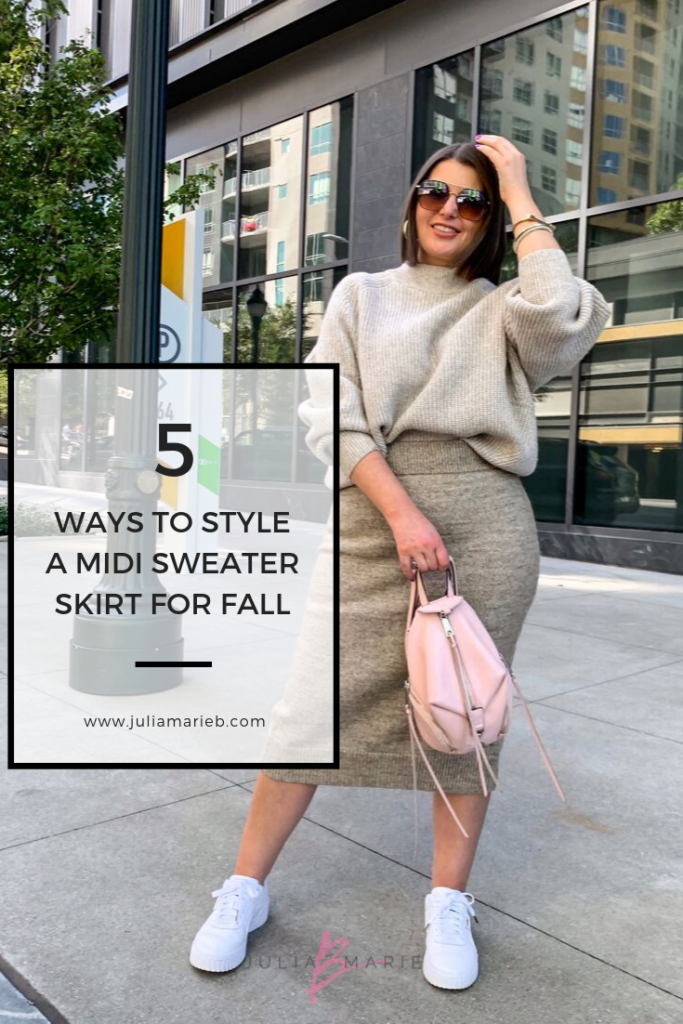 5 WAYS TO WEAR A SWEATER SKIRT | OUTFIT DETAILS + 5 LOOKS HERE: http://www.juliamarieb.com/2019/09/26/rule-of-5:-5-ways-to-wear-a-sweater-skirt/ @julia.marie.b