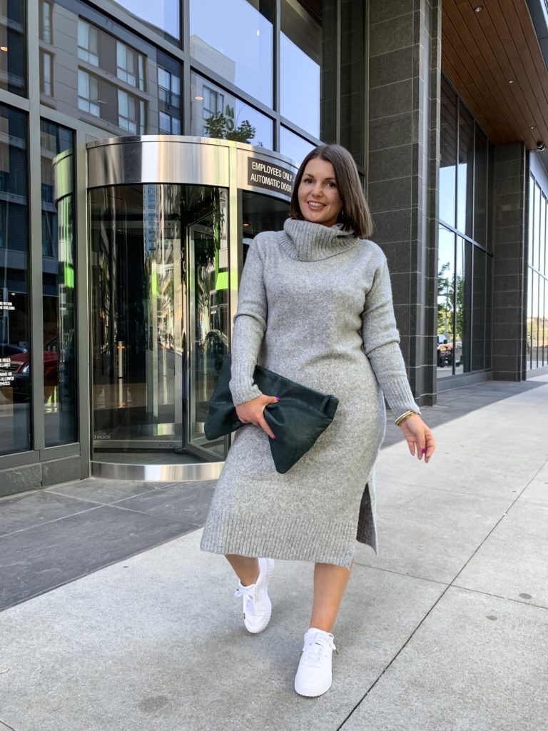 HOW TO STYLE A SWEATER DRESS @julia.marie.b