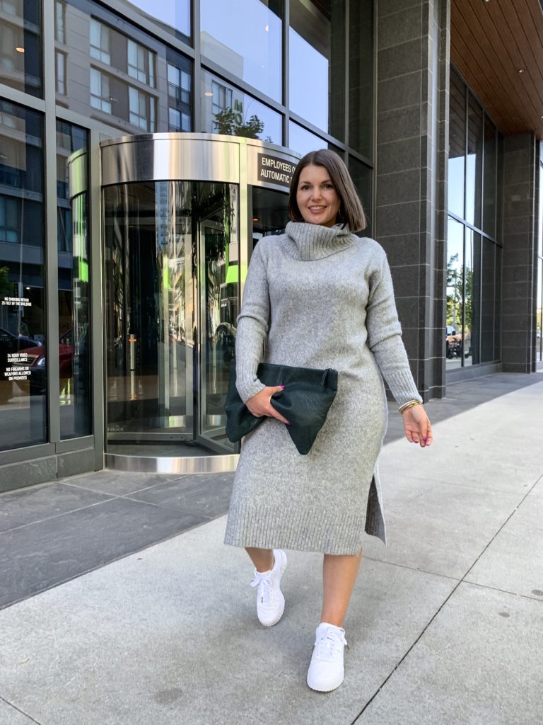 HOW TO STYLE A SWEATER DRESS @julia.marie.b