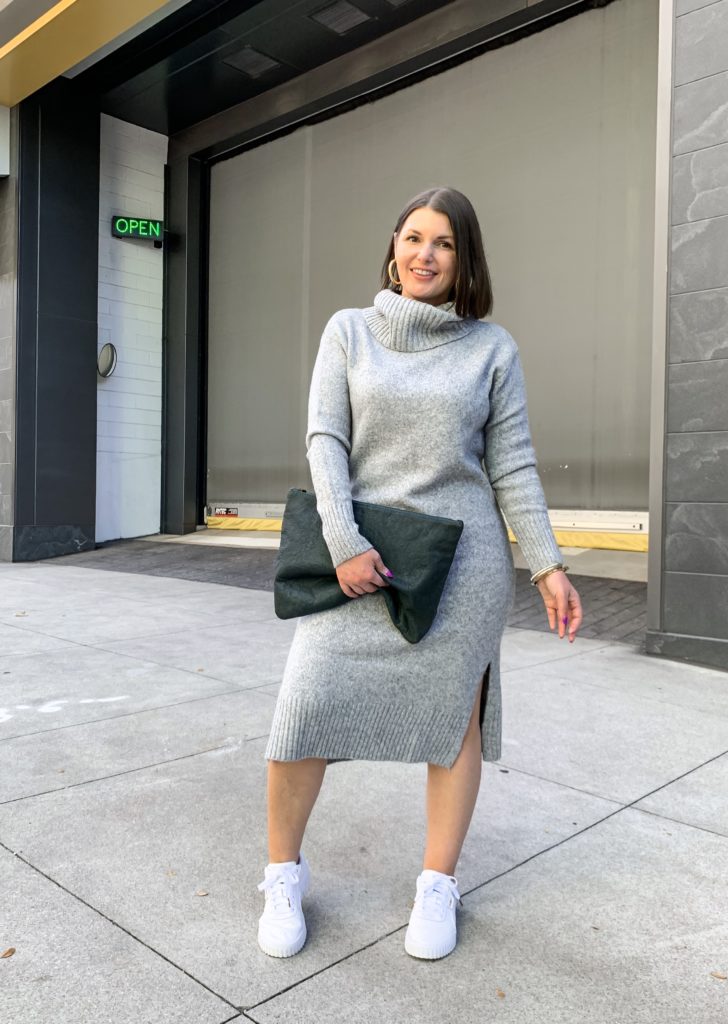 HOW TO STYLE A SWEATER DRESS: http://www.juliamarieb.com/2019/10/22/how-to-style-a-sweater-dress-for-fall/ @julia.marie.b