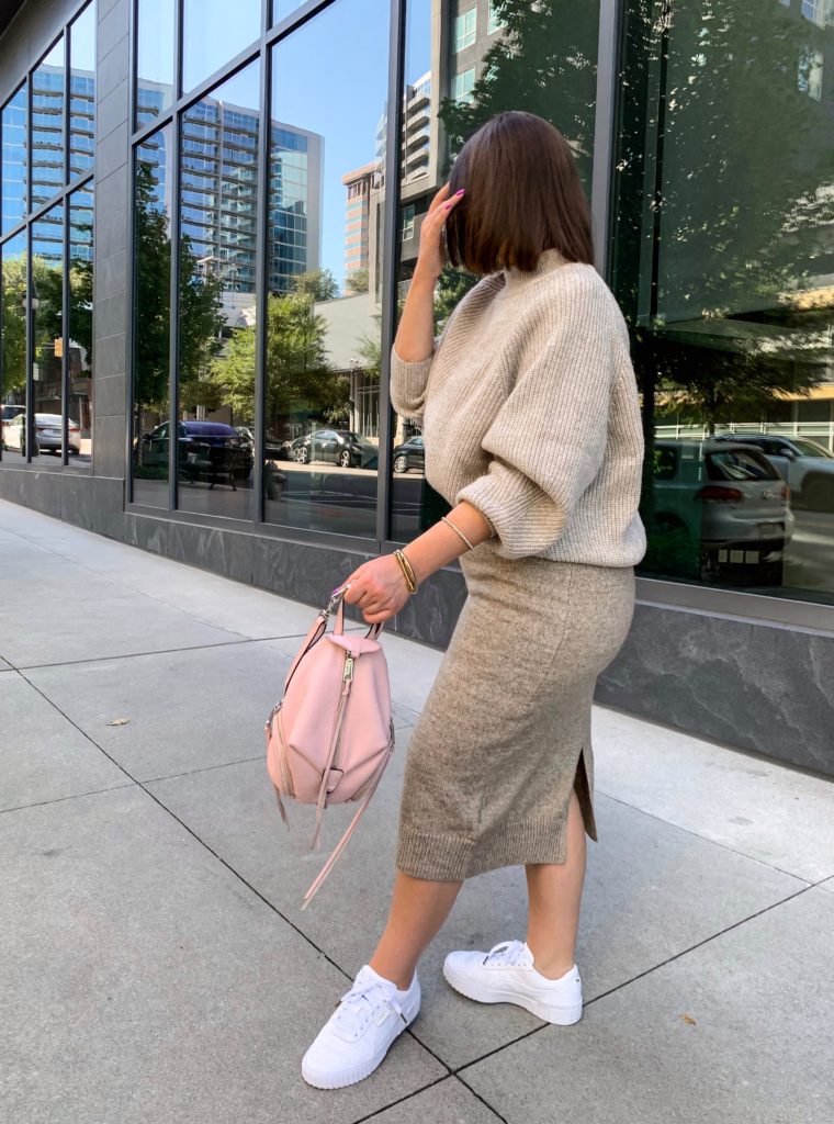 FALL OUTFIT: SWEATER SKIRT SET details here: http://www.juliamarieb.com/2019/10/01/sweater-skirt-set/ @julia.marie.b