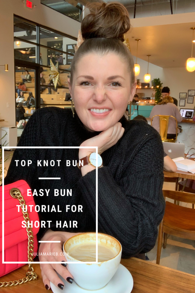 BUN TUTORIAL FOR SHORT HAIR: http://www.juliamarieb.com/2019/11/06/bun-tutorial-for-short-hair/ @julia.marie.b