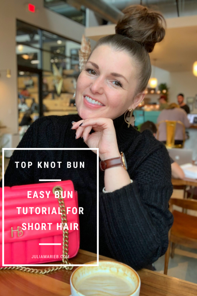 BUN TUTORIAL FOR SHORT HAIR: http://www.juliamarieb.com/2019/11/06/bun-tutorial-for-short-hair/ @julia.marie.b