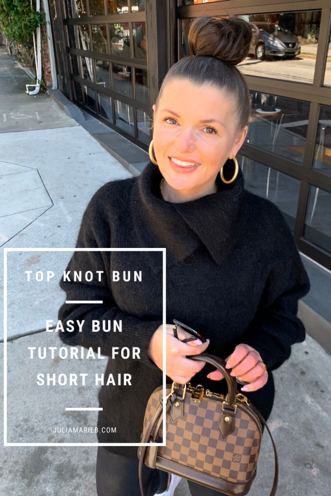 BUN TUTORIAL FOR SHORT HAIR: http://www.juliamarieb.com/2019/11/06/bun-tutorial-for-short-hair/ @julia.marie.b