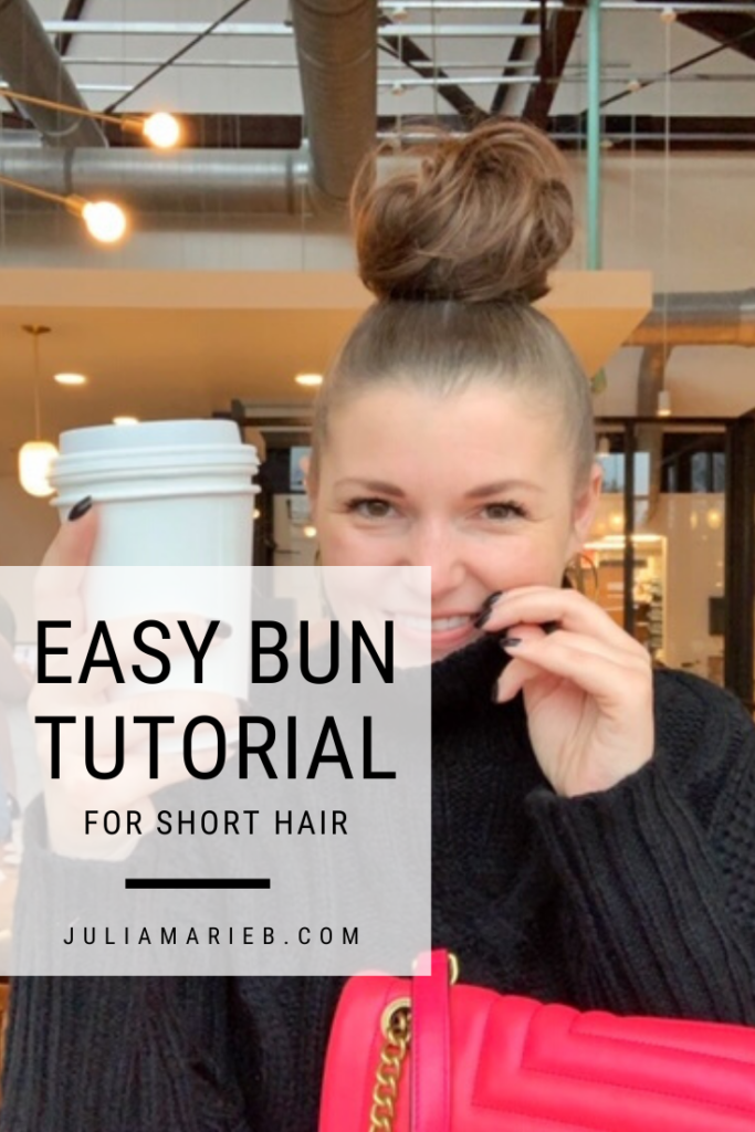 BUN TUTORIAL FOR SHORT HAIR: http://www.juliamarieb.com/2019/11/06/bun-tutorial-for-short-hair/ @julia.marie.b