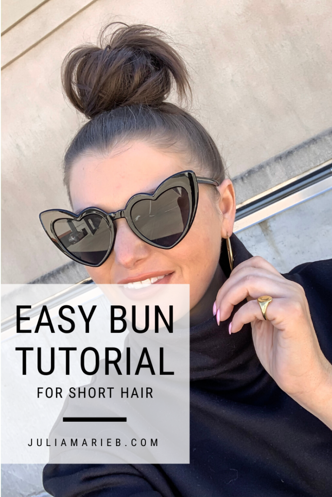 BUN TUTORIAL FOR SHORT HAIR: http://www.juliamarieb.com/2019/11/06/bun-tutorial-for-short-hair/ @julia.marie.b