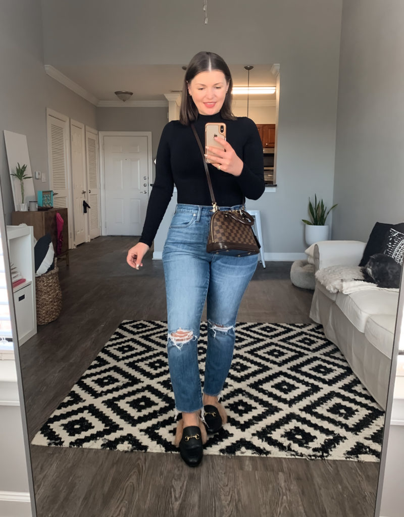 5 WAYS TO WEAR YUMMIE SHAPER MOCK TURTLENECK BODYSUIT: http://www.juliamarieb.com/2019/12/12/5-ways-to-style-yummie-black-mock-turtleneck-bodysuit-|-the-rule-of-5/ | @julia.marie.b