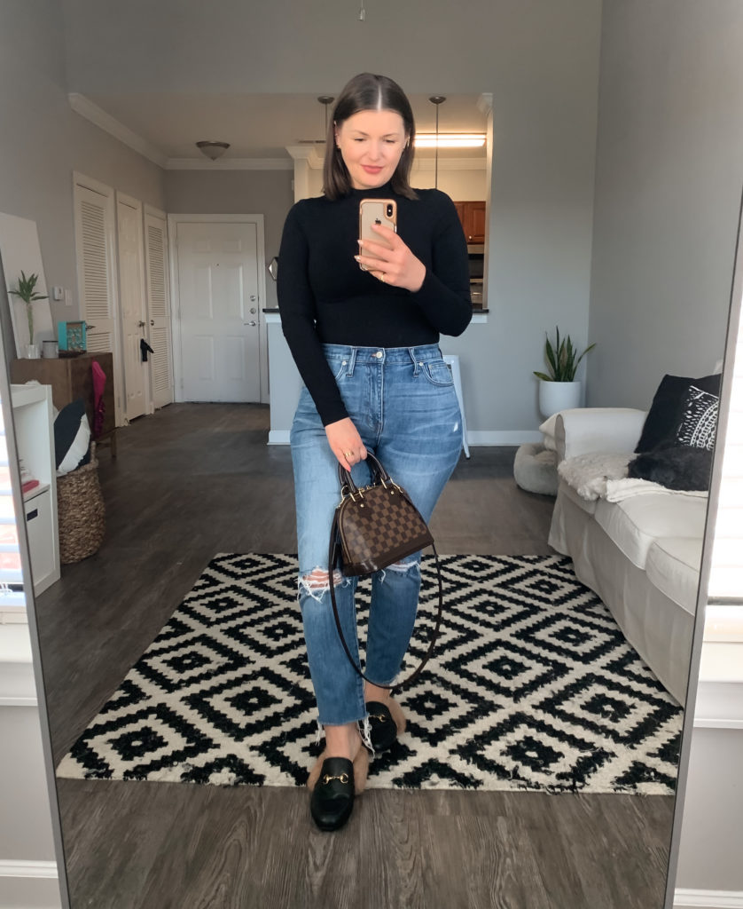 5 WAYS TO WEAR YUMMIE SHAPER MOCK TURTLENECK BODYSUIT: http://www.juliamarieb.com/2019/12/12/5-ways-to-style-yummie-black-mock-turtleneck-bodysuit-|-the-rule-of-5/ | @julia.marie.b