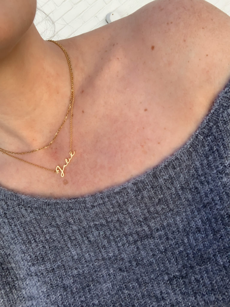 NAME NECKLACE JEWELRY TRENDS 2020: http://www.juliamarieb.com/2019/12/26/jewelry-trend-2020:-featuring-shop-julia-marie-january-collection/ | @julia.marie.b