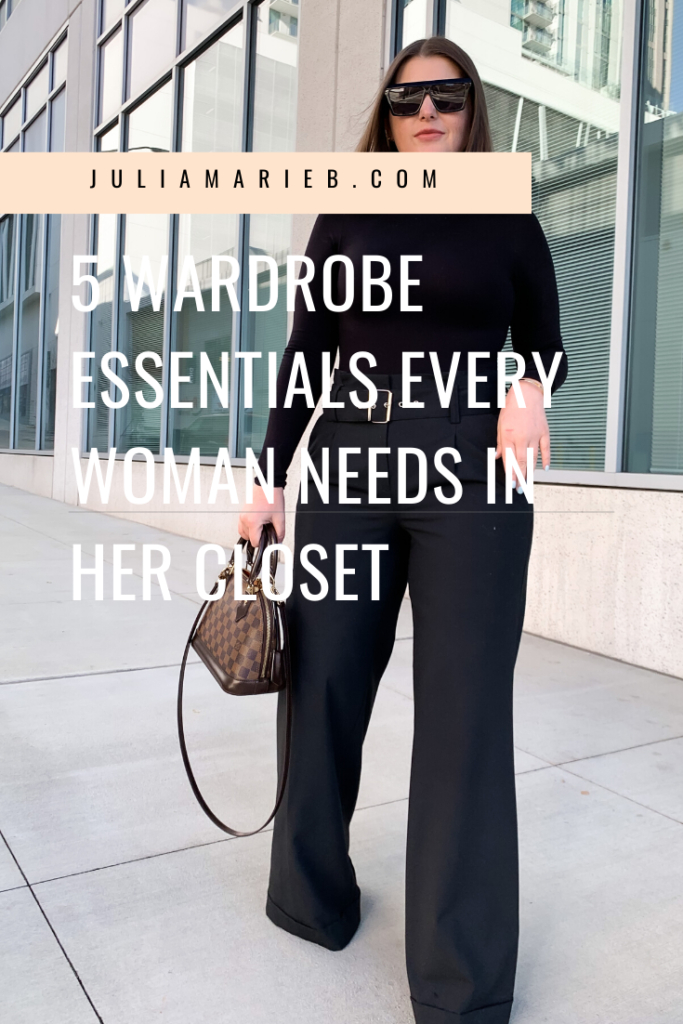5 WARDROBE ESSENTIALS EVERY WOMAN NEEDS IN HER CLOSET: http://www.juliamarieb.com/2020/01/12/5-wardrobe-essentials-to-invest-in/ | @julia.marie.b