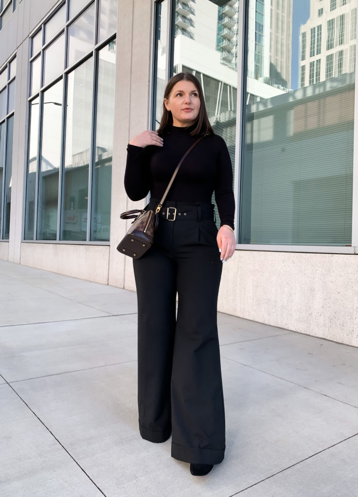 CHIC WORK OUTFIT: HIGH WAIST WIDE LEG PANTS: http://www.juliamarieb.com/2020/01/28/chic-workwear:-high-waist-wide-leg-trousers/ | @julia.marie.b