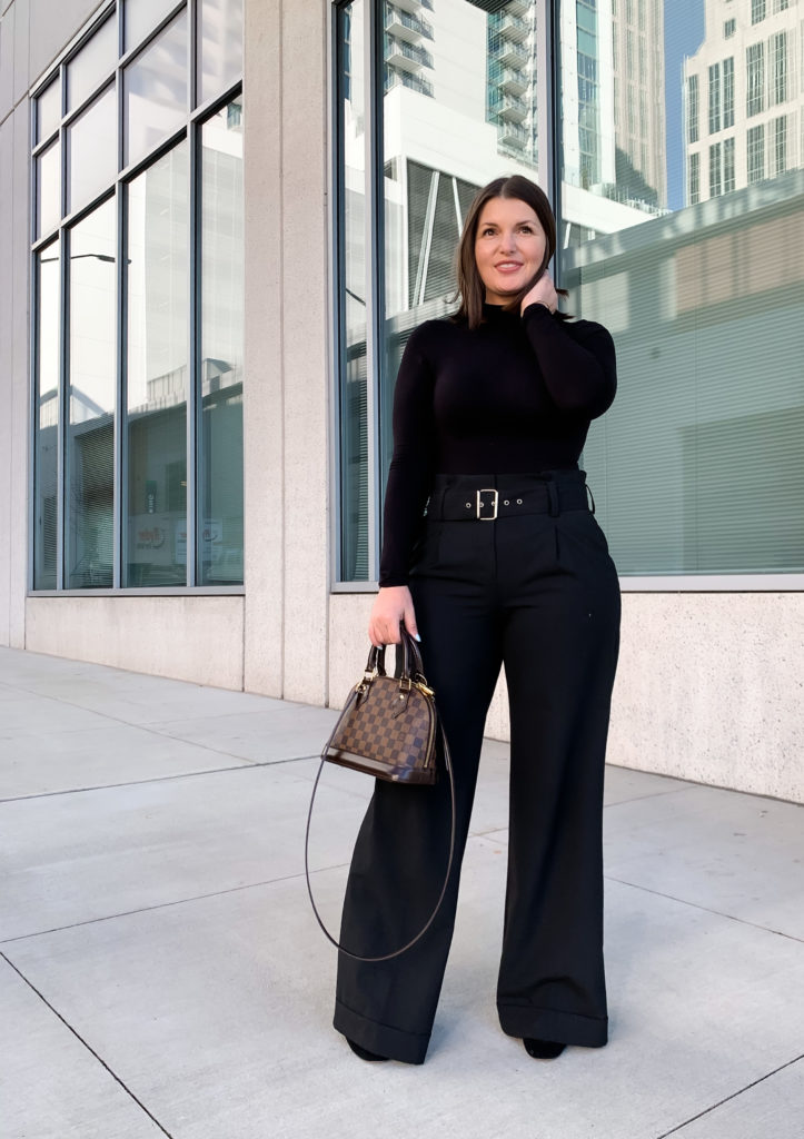 CHIC WORK OUTFIT: HIGH WAIST WIDE LEG PANTS: http://www.juliamarieb.com/2020/01/28/chic-workwear:-high-waist-wide-leg-trousers/ | @julia.marie.b