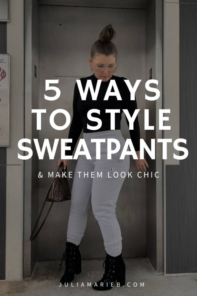 5 WAYS TO WEAR CHAMPION SWEATPANTS: http://www.juliamarieb.com/2020/02/02/5-ways-to-wear-sweatpants:-the-rule-of-5/ | @julia.marie.b
