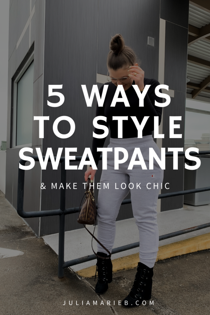 5 WAYS TO WEAR CHAMPION SWEATPANTS: http://www.juliamarieb.com/2020/02/02/5-ways-to-wear-sweatpants:-the-rule-of-5/ | @julia.marie.b