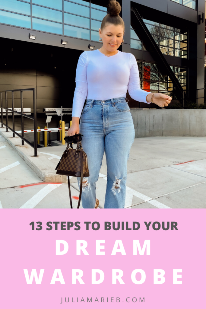 13 STEPS TO BUILD YOUR DREAM WARDROBE ON A BUDGET: http://www.juliamarieb.com/2020/02/28/build-your-dream-wardrobe-on-a-budget/. |. @julia.marie.b