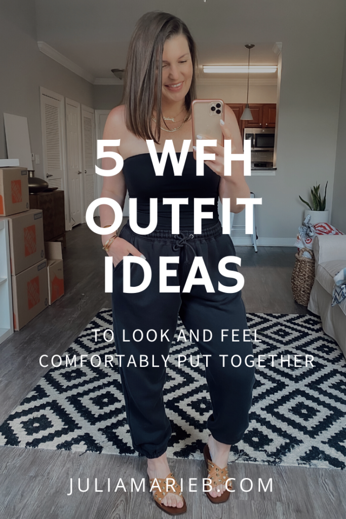 5 WFH LOOKS TO LOOK AND FEEL PUT TOGETHER WHILE STILL BEING COMFORTABLE: http://www.juliamarieb.com/2020/03/29/5-wfh-looks-to-look-chic-+-keep-you-comfortable/.  |.  @julia.marie.b