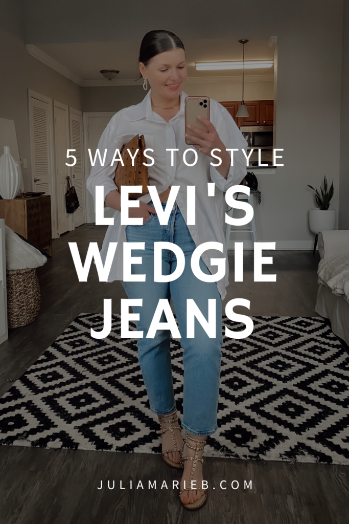 5 WAYS TO WEAR LEVI'S WEDGIE JEANS FOR SPRING: http://www.juliamarieb.com/2020/03/01/5-ways-to-wear-levi's-wedgie-jeans-|-the-rule-of-5/ | @julia.marie.b