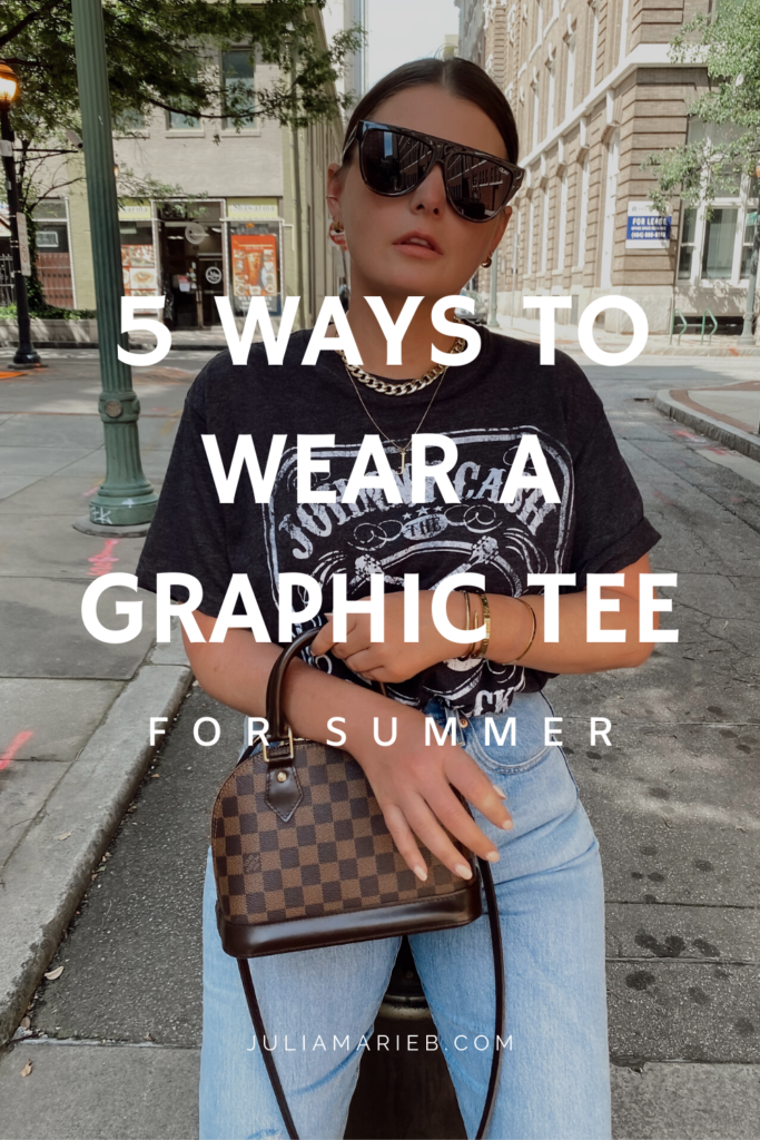 5 WAYS TO WEAR A GRAPHIC TEE FOR SUMMER: http://www.juliamarieb.com/2020/05/31/5-ways-to-style-graphic-tee-for-summer-|-the-rule-of-5/ | @julia.marie.b