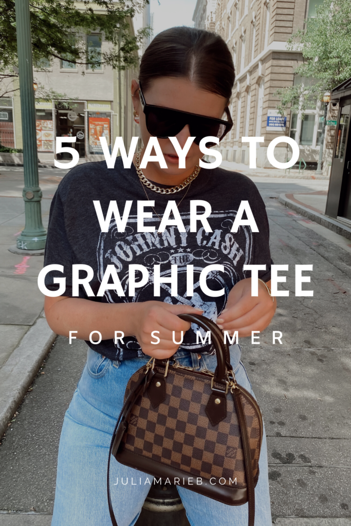 5 WAYS TO WEAR A GRAPHIC TEE FOR SUMMER: http://www.juliamarieb.com/2020/05/31/5-ways-to-style-graphic-tee-for-summer-|-the-rule-of-5/ | @julia.marie.b