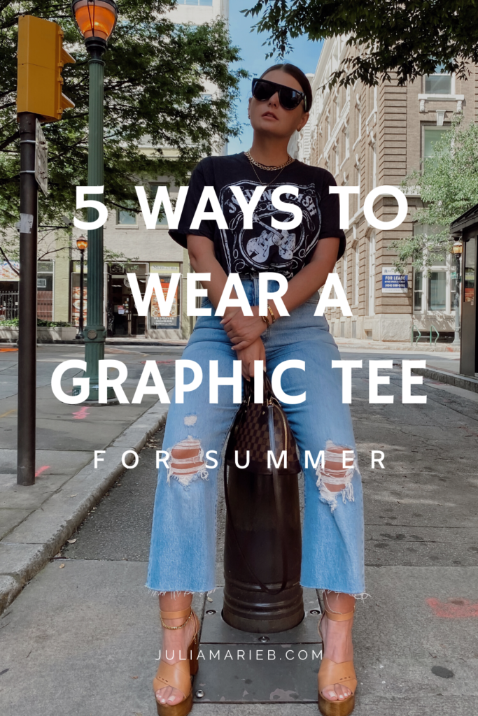 5 WAYS TO WEAR A GRAPHIC TEE FOR SUMMER: http://www.juliamarieb.com/2020/05/31/5-ways-to-style-graphic-tee-for-summer-|-the-rule-of-5/ | @julia.marie.b