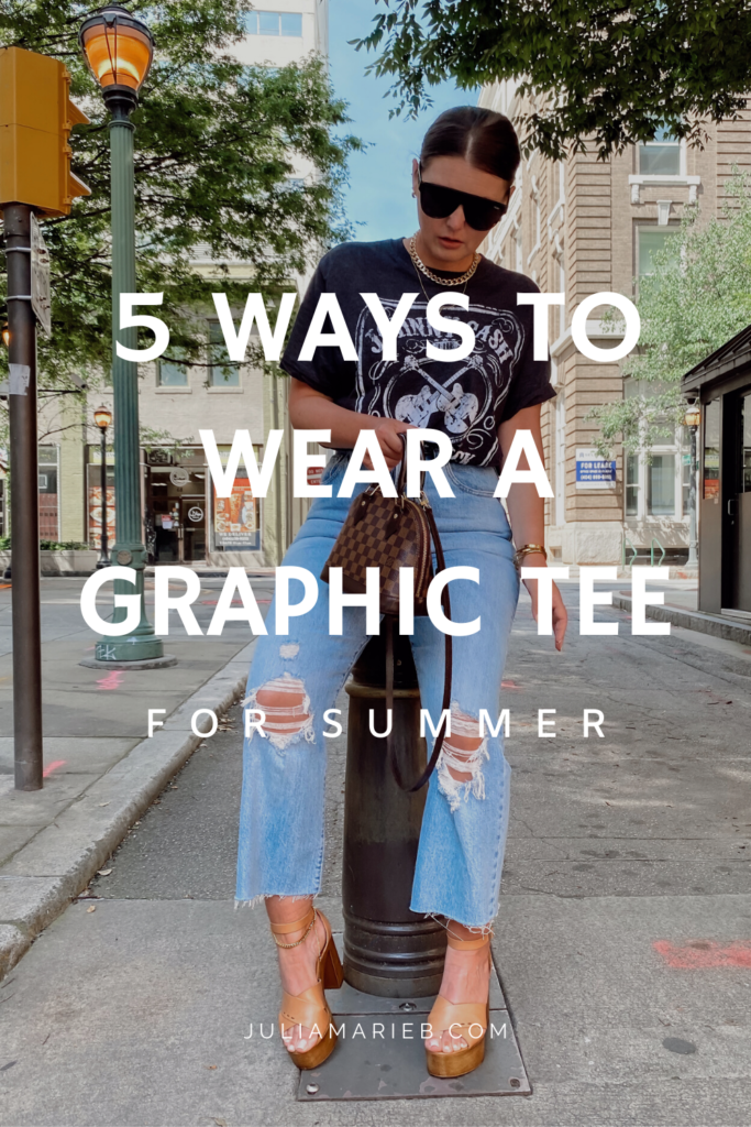 5 WAYS TO WEAR A GRAPHIC TEE FOR SUMMER: http://www.juliamarieb.com/2020/05/31/5-ways-to-style-graphic-tee-for-summer-|-the-rule-of-5/ | @julia.marie.b