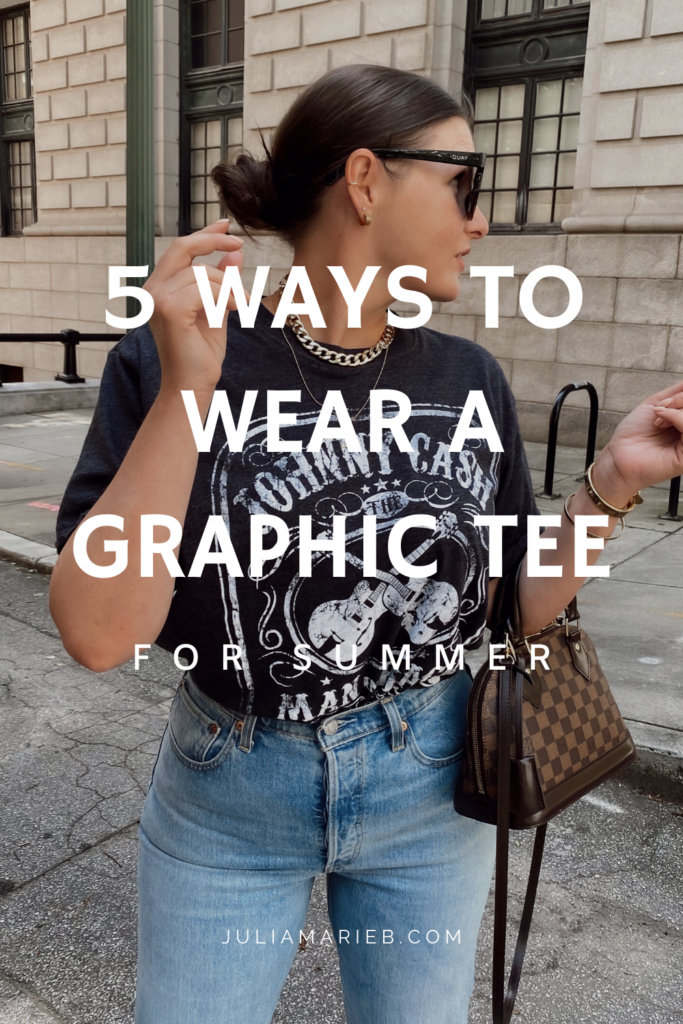 5 WAYS TO WEAR A GRAPHIC TEE FOR SUMMER: http://www.juliamarieb.com/2020/05/31/5-ways-to-style-graphic-tee-for-summer-|-the-rule-of-5/ | @julia.marie.b