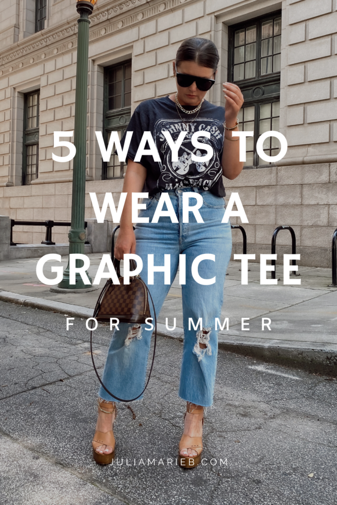 5 WAYS TO WEAR A GRAPHIC TEE FOR SUMMER: http://www.juliamarieb.com/2020/05/31/5-ways-to-style-graphic-tee-for-summer-|-the-rule-of-5/ | @julia.marie.b