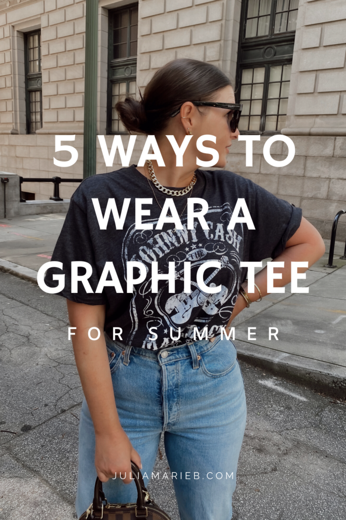 5 WAYS TO WEAR A GRAPHIC TEE FOR SUMMER: http://www.juliamarieb.com/2020/05/31/5-ways-to-style-graphic-tee-for-summer-|-the-rule-of-5/ | @julia.marie.b