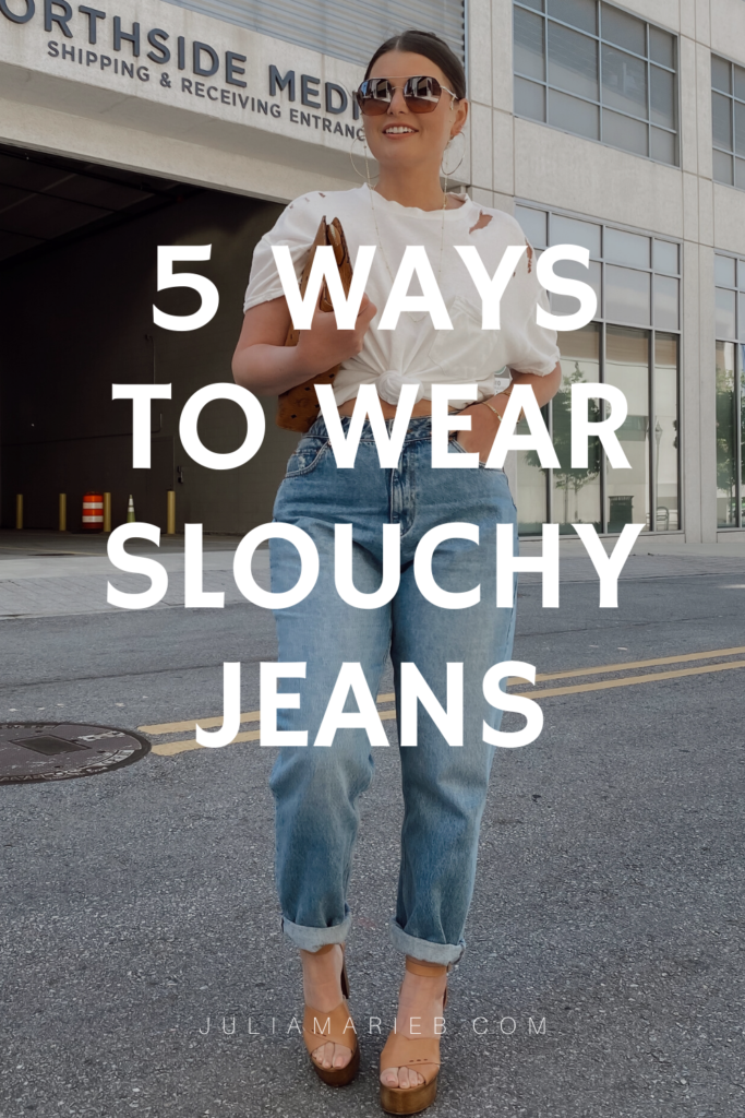 5 WAYS TO WEAR HIGH WAIST SLOUCHY JEANS FOR SUMMER: http://www.juliamarieb.com/2020/05/20/5-ways-to-wear-slouchy-jeans-|-the-rule-of-5/ | @julia.marie.b