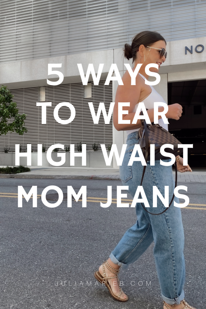 5 WAYS TO WEAR HIGH WAIST SLOUCHY JEANS FOR SUMMER: http://www.juliamarieb.com/2020/05/20/5-ways-to-wear-slouchy-jeans-|-the-rule-of-5/ | @julia.marie.b