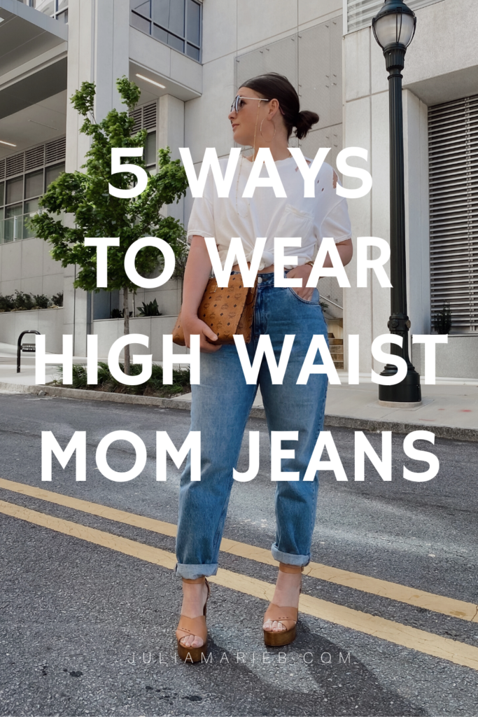 5 WAYS TO WEAR HIGH WAIST SLOUCHY JEANS FOR SUMMER: http://www.juliamarieb.com/2020/05/20/5-ways-to-wear-slouchy-jeans-|-the-rule-of-5/ | @julia.marie.b