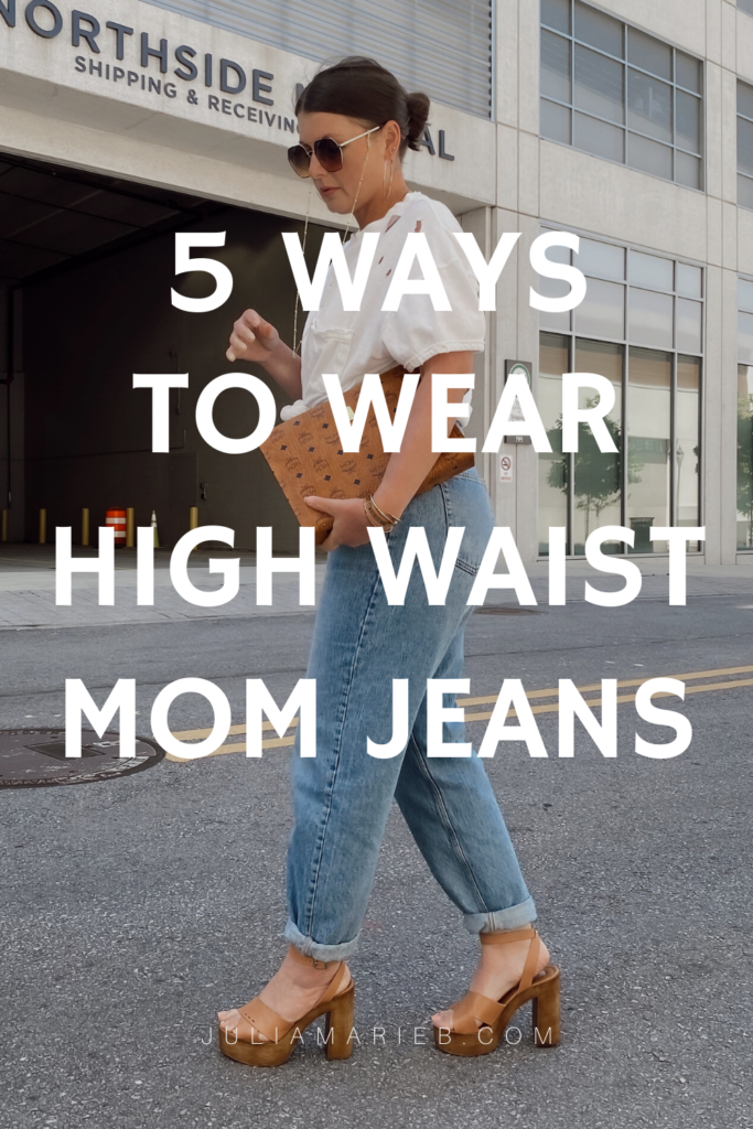 5 WAYS TO WEAR HIGH WAIST SLOUCHY JEANS FOR SUMMER: http://www.juliamarieb.com/2020/05/20/5-ways-to-wear-slouchy-jeans-|-the-rule-of-5/ | @julia.marie.b