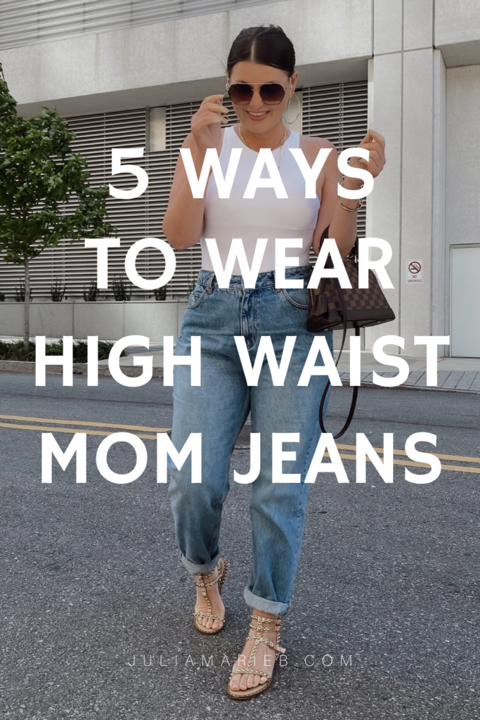 5 WAYS TO WEAR HIGH WAIST SLOUCHY JEANS FOR SUMMER: http://www.juliamarieb.com/2020/05/20/5-ways-to-wear-slouchy-jeans-|-the-rule-of-5/ | @julia.marie.b