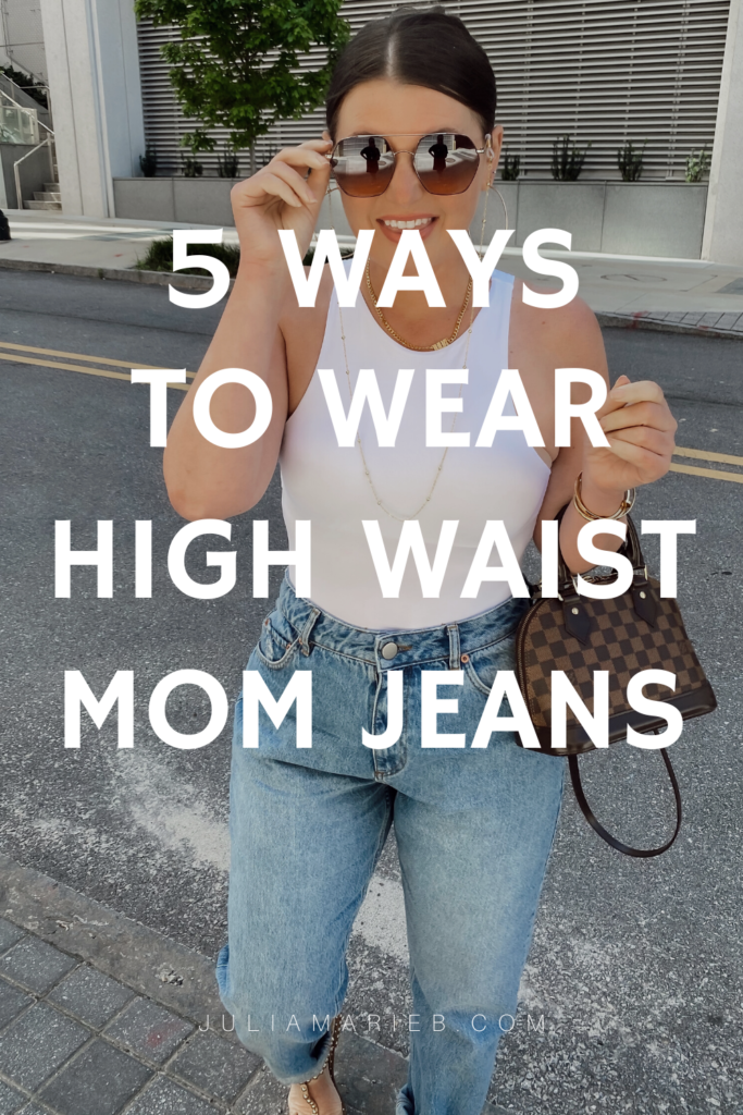 5 WAYS TO WEAR HIGH WAIST SLOUCHY JEANS FOR SUMMER: http://www.juliamarieb.com/2020/05/20/5-ways-to-wear-slouchy-jeans-|-the-rule-of-5/ | @julia.marie.b