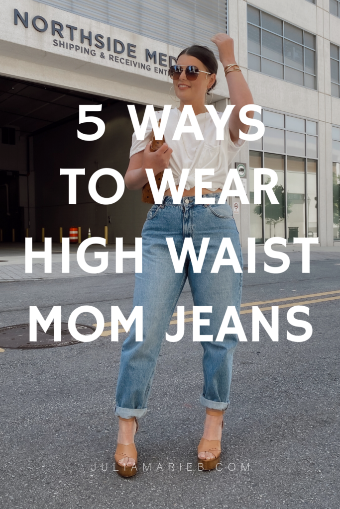 5 WAYS TO WEAR HIGH WAIST SLOUCHY JEANS FOR SUMMER: http://www.juliamarieb.com/2020/05/20/5-ways-to-wear-slouchy-jeans-|-the-rule-of-5/ | @julia.marie.b