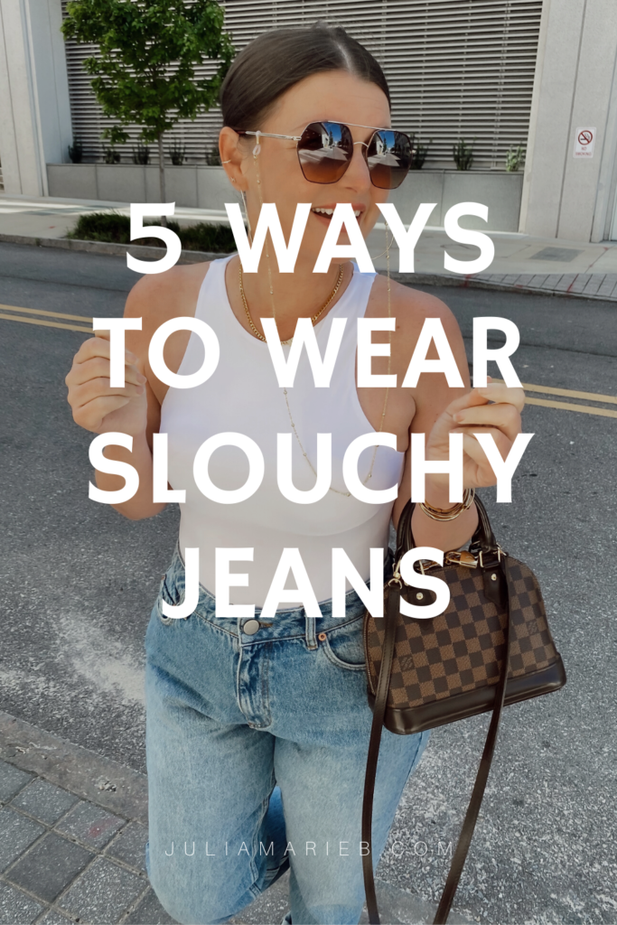 5 WAYS TO WEAR HIGH WAIST SLOUCHY JEANS FOR SUMMER: http://www.juliamarieb.com/2020/05/20/5-ways-to-wear-slouchy-jeans-|-the-rule-of-5/ | @julia.marie.b