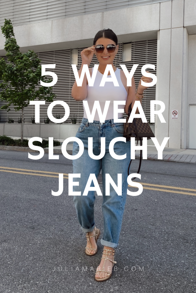 5 WAYS TO WEAR HIGH WAIST SLOUCHY JEANS FOR SUMMER: http://www.juliamarieb.com/2020/05/20/5-ways-to-wear-slouchy-jeans-|-the-rule-of-5/ | @julia.marie.b