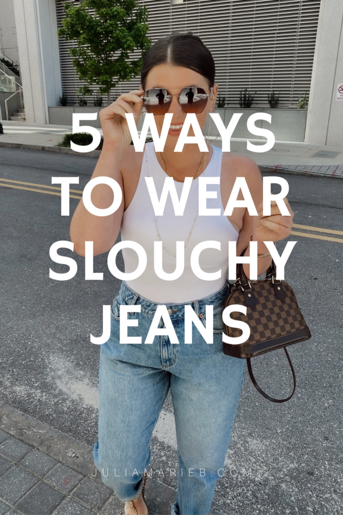 5 WAYS TO WEAR HIGH WAIST SLOUCHY JEANS FOR SUMMER: http://www.juliamarieb.com/2020/05/20/5-ways-to-wear-slouchy-jeans-|-the-rule-of-5/ | @julia.marie.b