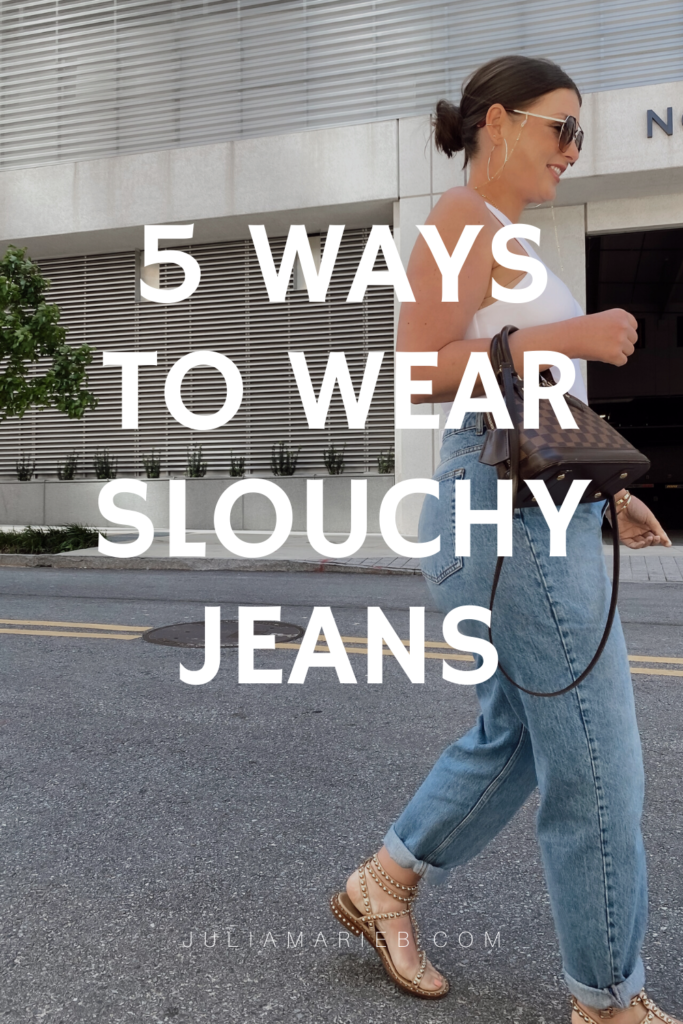 5 WAYS TO WEAR HIGH WAIST SLOUCHY JEANS FOR SUMMER: http://www.juliamarieb.com/2020/05/20/5-ways-to-wear-slouchy-jeans-|-the-rule-of-5/ | @julia.marie.b