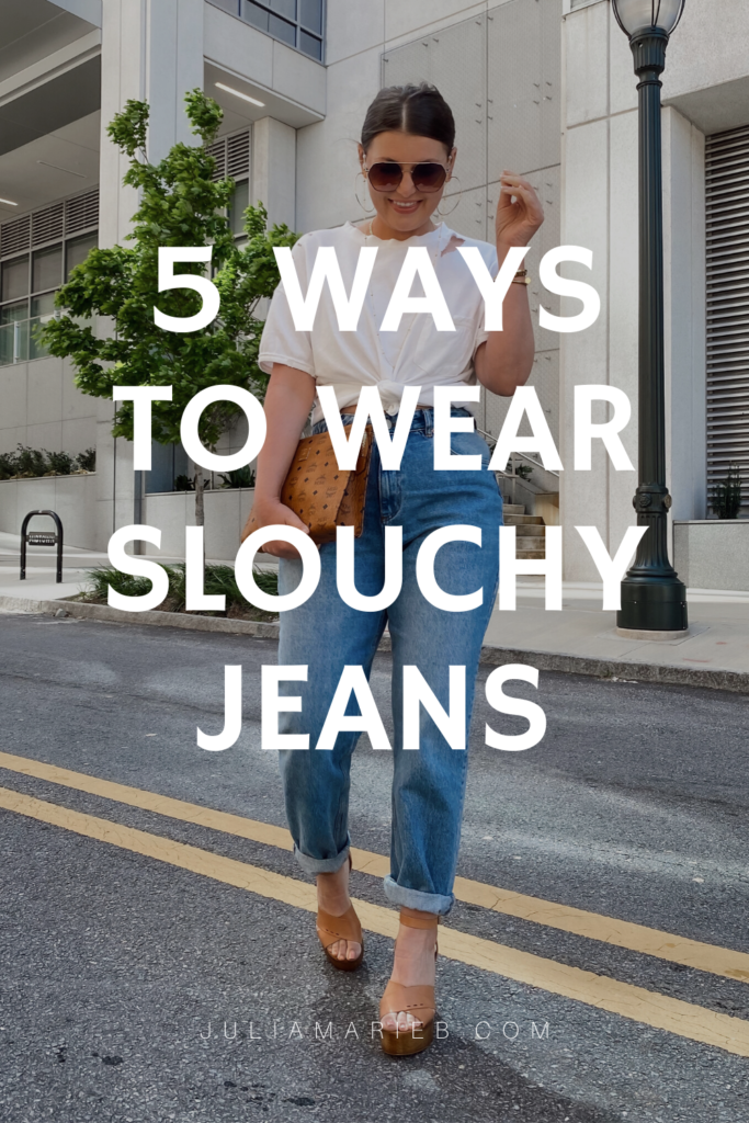 5 WAYS TO WEAR HIGH WAIST SLOUCHY JEANS FOR SUMMER: http://www.juliamarieb.com/2020/05/20/5-ways-to-wear-slouchy-jeans-|-the-rule-of-5/ | @julia.marie.b