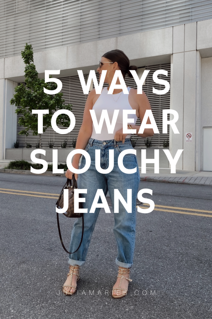 5 WAYS TO WEAR HIGH WAIST SLOUCHY JEANS FOR SUMMER: http://www.juliamarieb.com/2020/05/20/5-ways-to-wear-slouchy-jeans-|-the-rule-of-5/ | @julia.marie.b