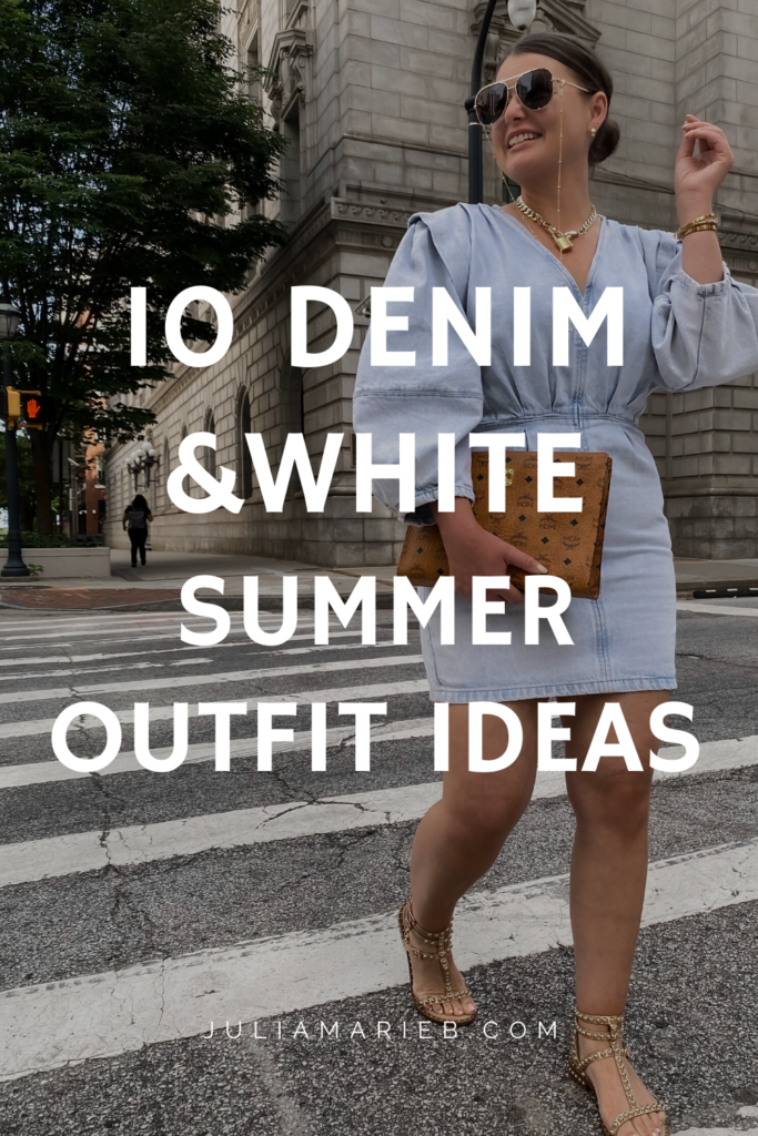 10 DENIM (& white) SUMMER OUTFIT IDEAS: http://www.juliamarieb.com/2020/06/03/10-denim-(&-white)-summer-outfit-ideas/ @julia.marie.b