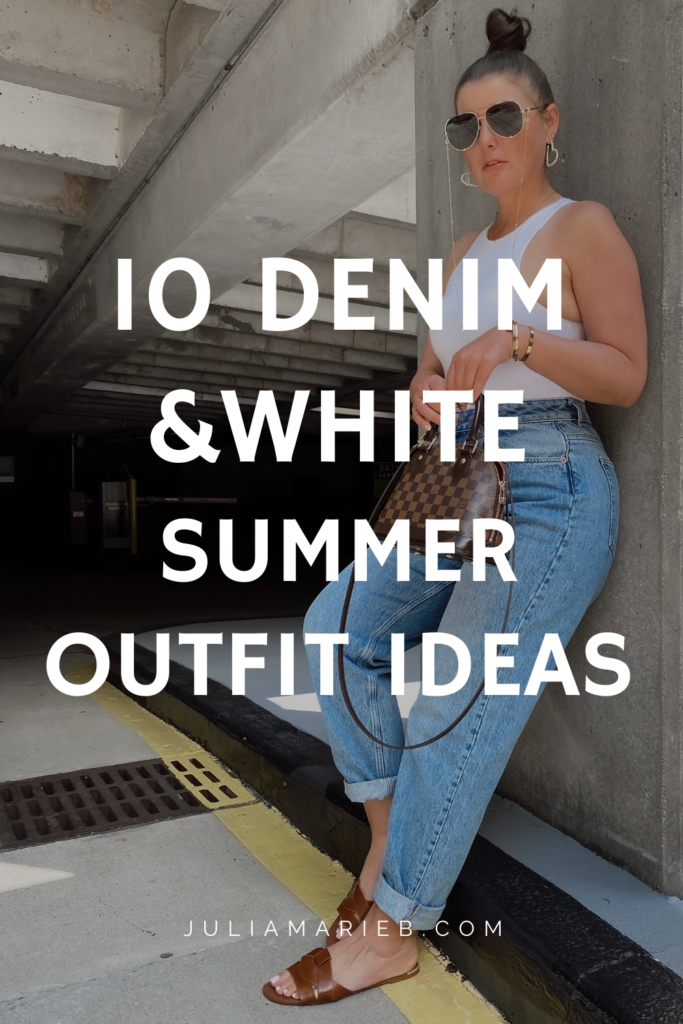 10 DENIM (& white) SUMMER OUTFIT IDEAS: http://www.juliamarieb.com/2020/06/03/10-denim-(&-white)-summer-outfit-ideas/ @julia.marie.b