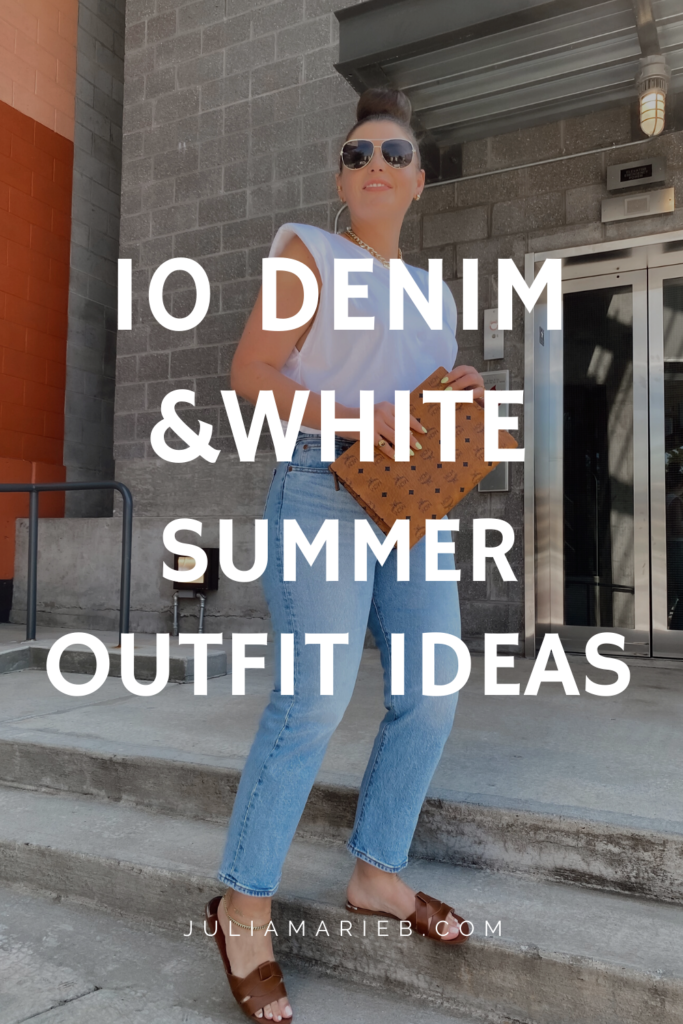 10 DENIM (& white) SUMMER OUTFIT IDEAS: http://www.juliamarieb.com/2020/06/03/10-denim-(&-white)-summer-outfit-ideas/ @julia.marie.b