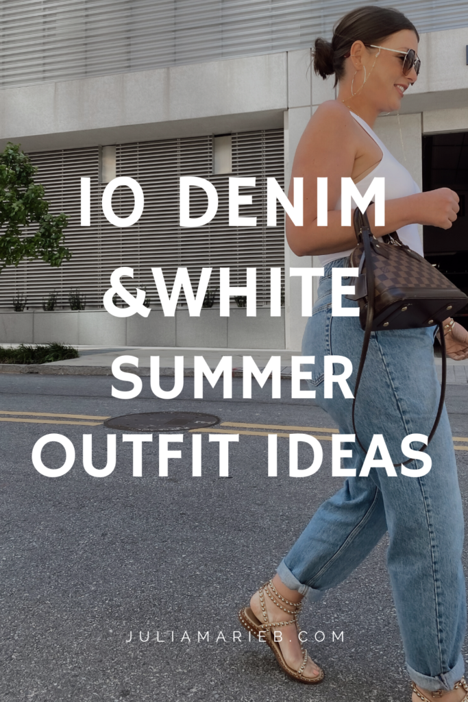 10 DENIM (& white) SUMMER OUTFIT IDEAS: http://www.juliamarieb.com/2020/06/03/10-denim-(&-white)-summer-outfit-ideas/ @julia.marie.b