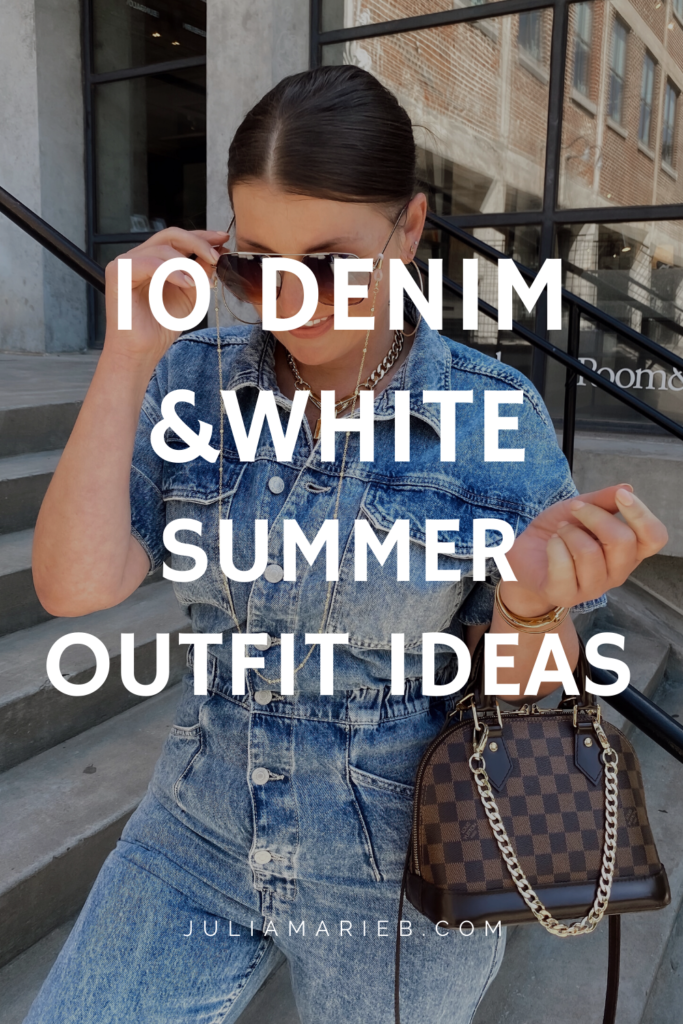 10 DENIM (& white) SUMMER OUTFIT IDEAS: http://www.juliamarieb.com/2020/06/03/10-denim-(&-white)-summer-outfit-ideas/ @julia.marie.b