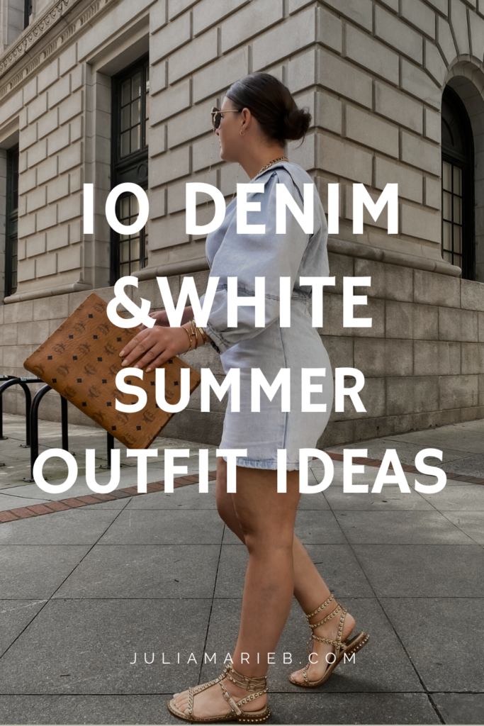 10 DENIM (& white) SUMMER OUTFIT IDEAS: http://www.juliamarieb.com/2020/06/03/10-denim-(&-white)-summer-outfit-ideas/ @julia.marie.b